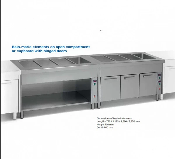 Прилавок для 1 и 2 блюд мармит Emainox 8EGB15 8045011