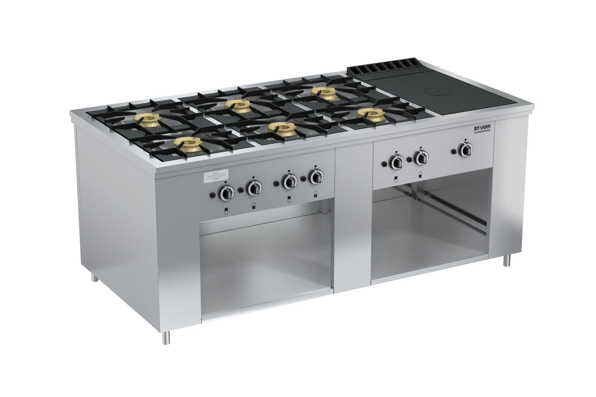 Плита газовая «Вулкан-Heidebrenner» ПРГ-IIA-8-1 Maxi, арт. 8244