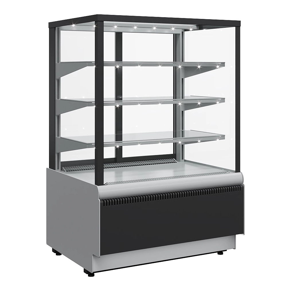 Витрина кондитерская Полюс KC70 VV 0,9-1 (ВХСв - 0,9д Carboma Cube Люкс Техно)