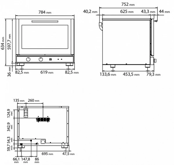 Печь конвекционная электрическая Tecnoeka EKF 464