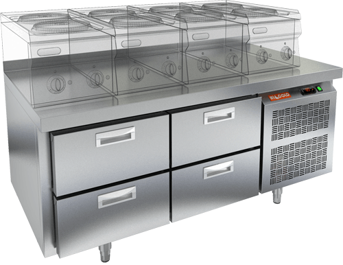 СТОЛ С МОРОЗ.ШКАФОМ HICOLD SN 22/BT LT