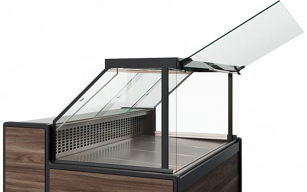 Холодильная витрина Полюс GC111 VV 1,5-1 динамика (газлифт, без боковин) 1008