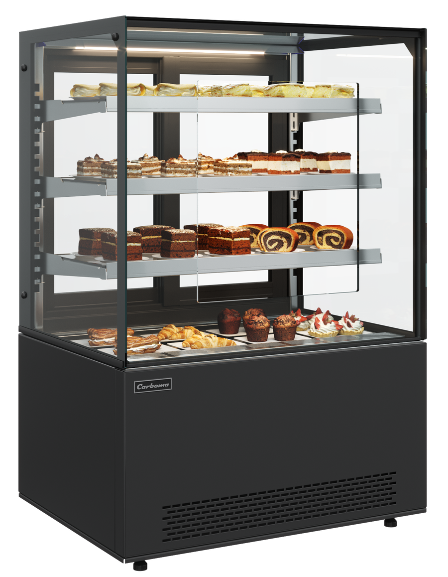 Витрина холодильная KC71-130 VV 1,2-2 (открытая, фронт оргстекло) (9005)