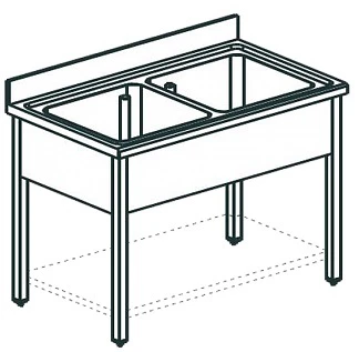 Ванна моечная Apach Chef Line L2S137-55SH