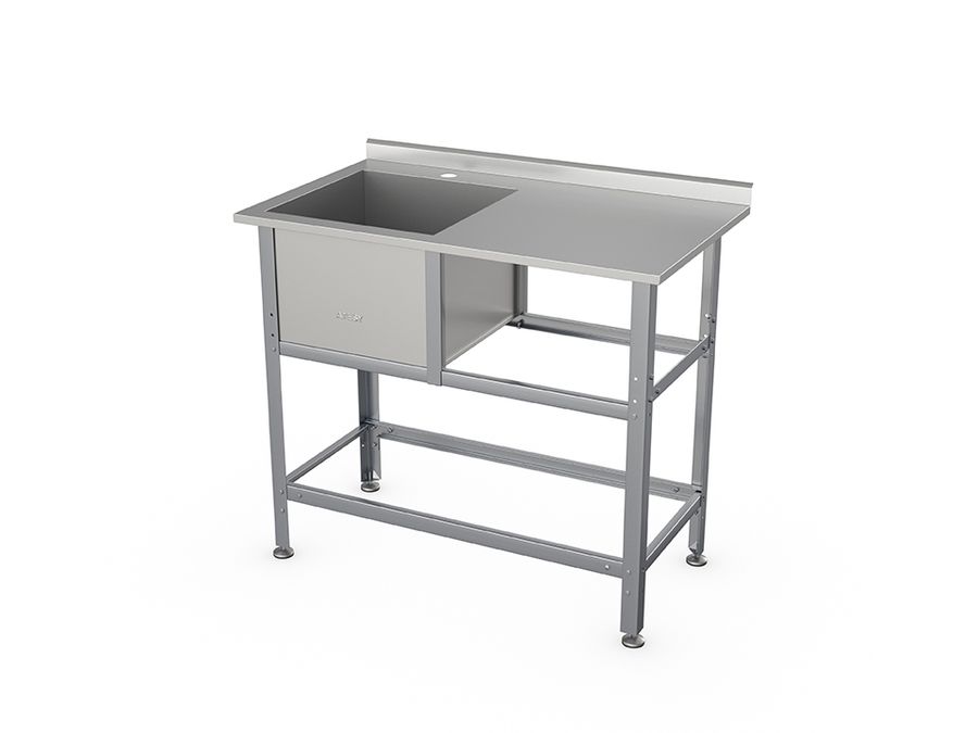 Ванна моечная Атеси ВСМС-Б-1Л.700-1550.850-1-02 (ВМС-1/700 с бортом)