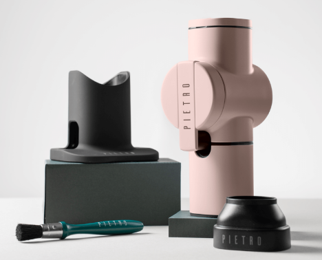 Ручная кофемолка Fiorenzato Pietro с комплектом аксессуаров Dusty Pink (DARK-T)