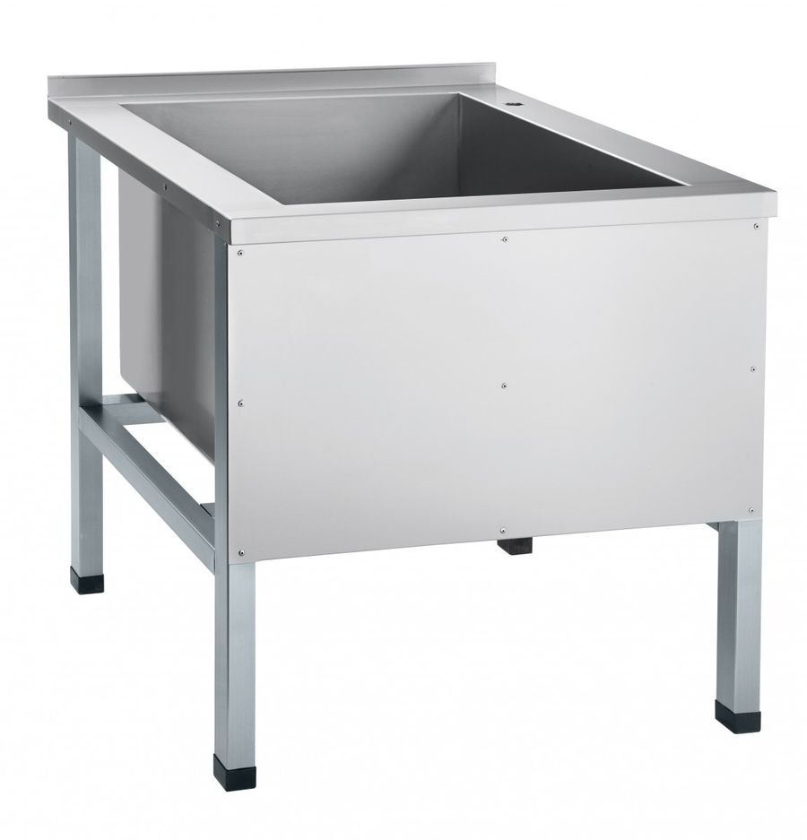 Ванна моечная Abat ВМП-7-1 нерж, 1-секц., нерж., котломойка