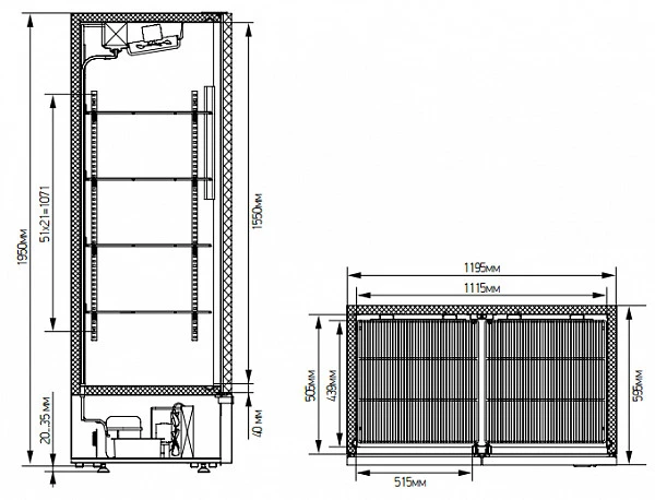Холодильный шкаф Марихолодмаш ШХ-0,80 С купе