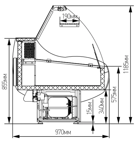 Холодильная витрина Марихолодмаш Таир ВХСн-1,8