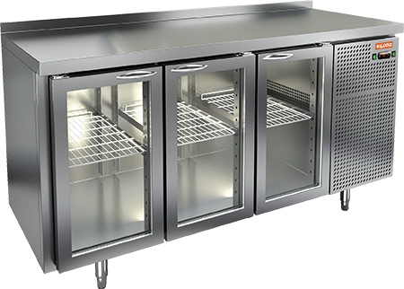 СТОЛ C ОХЛ.ШКАФОМ СО СТЕКЛ.ДВ. HICOLD GNG 111 BR3 HT