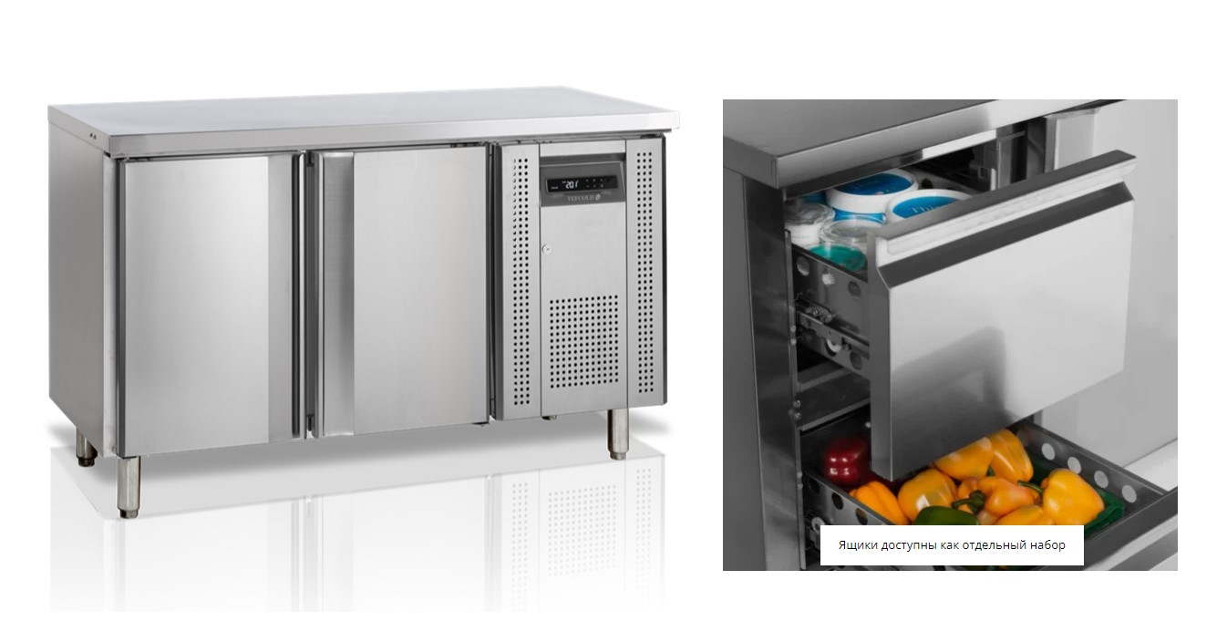 СТОЛ С ОХЛАЖД.ШКАФОМ TEFCOLD SK6210+ВЫДВ. ЯЩИКИ 12527 В 1 СЕКЦИИ
