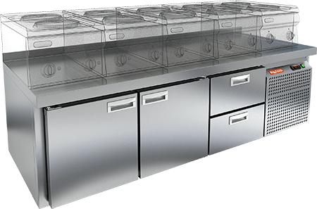 СТОЛ С ОХЛАЖД.ШКАФОМ HICOLD SN 112/TN LT Sh (R290)