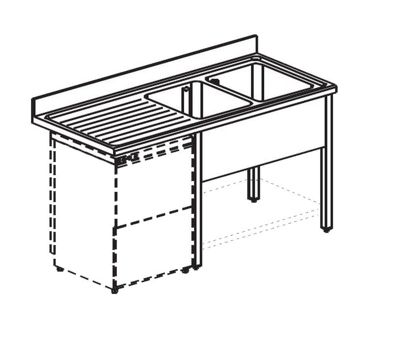 ВАННА МОЕЧНАЯ APACH CHEF LINE L2S206-54LWD