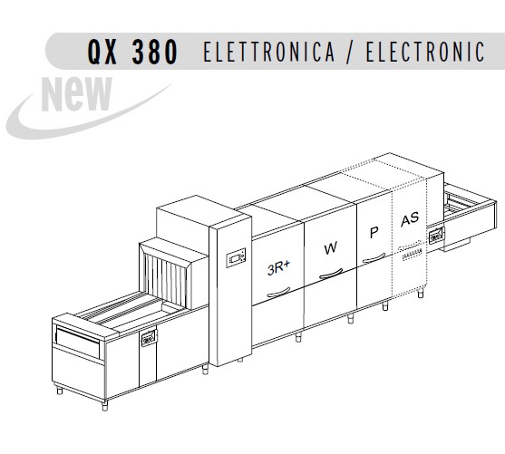 МАШИНА ПОСУДОМОЕЧНАЯ DIHR QX OPTIMA 380+DDE+HRF20+NZ6+DRF69/2 ЧАСТИ