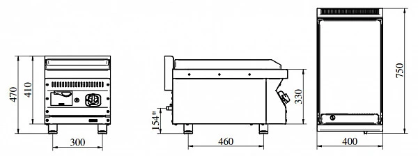 Жарочная поверхность Abat ГАКО-40Н (гладкая поверхность)