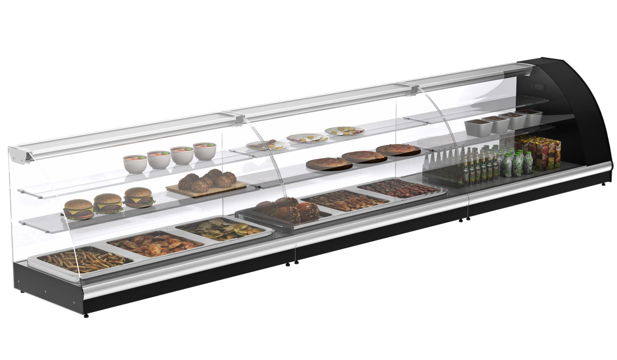 ВИТРИНА НЕЙТРАЛЬНАЯ ПОЛЮС A57 N 1,2-1 (1,2 АРГО XL) (0430 нерж) П0000004712.129