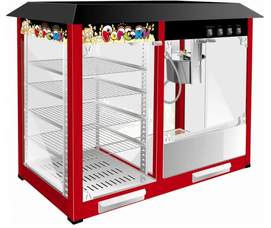 Аппарат для производства поп-корна EKSI серии HW-P8, с витриной