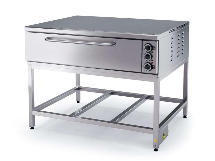 Шкаф пекарный электрический ШПЭ101, 1 камера, лиц. нерж, под камен., подставка краш., сварн.