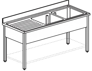 Ванна моечная Apach Chef Line L2S197-65LW