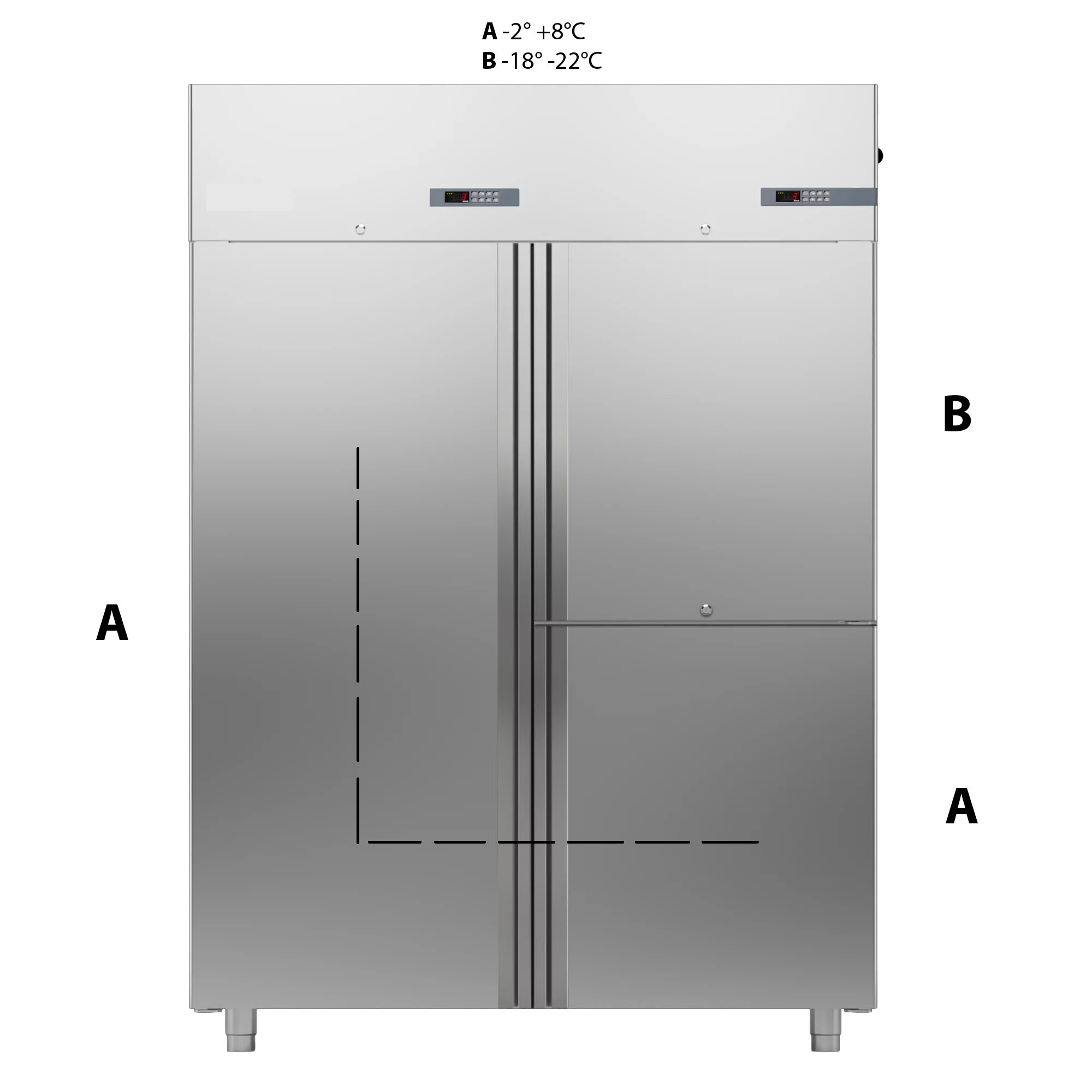 ШКАФ КОМБИНИРОВАННЫЙ 1400 ЛИТРОВ APACH CHEF LINE LCK140N1M1D3