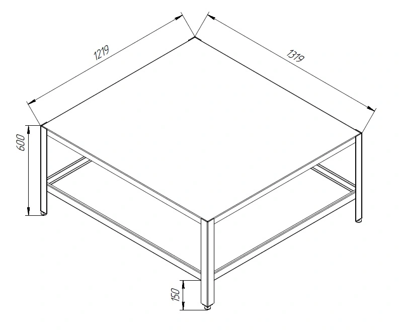Подставка под печь для пиццы WLBake серии WellPizza, SWPL-9 1319/1219/600