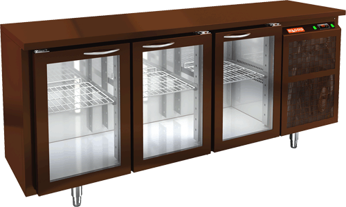 СТОЛ C ОХЛ.ШКАФОМ СО СТЕКЛ.ДВЕР.HICOLD BNG 111 HT BAR
