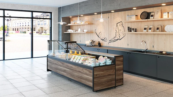 Холодильная витрина Полюс GC111 VV 1,5-1 динамика (газлифт, без боковин) 1008