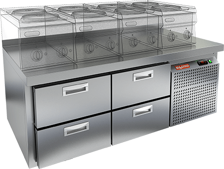 СТОЛ С ОХЛАЖД.ШКАФОМ HICOLD SN22/TN LT SH