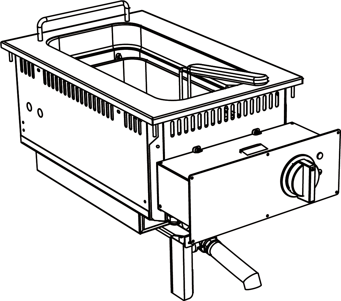 ФРИТЮРНИЦА ВСТРАИВАЕМАЯ 700 СЕРИИ APACH CHEF LINE SLDI7FRIE4S15