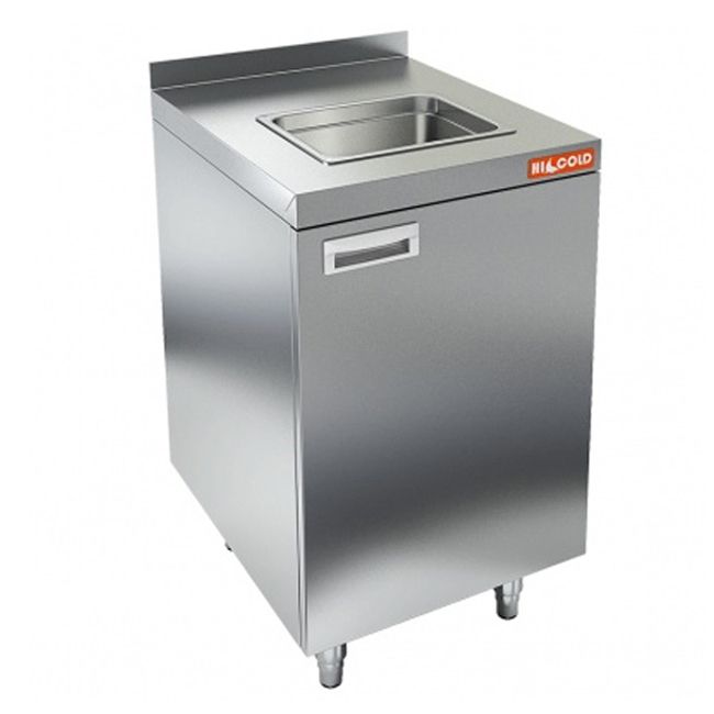 НБМСЗМ-5/6Б модуль ��арный- стол закрыт. с бортом, с мойкой (325х265х150), 500х600х850мм, HICOLD RUS