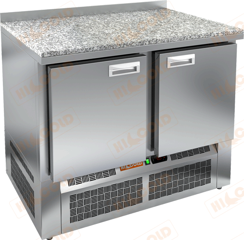 SNE 11/TN КАМЕНЬ стол охл.(-2+10), 2 двери, 1000х600х850мм, ниж.распол.агрегата, HICOLD RUS