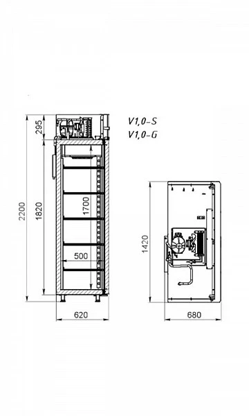 Шкаф холодильный Аркто V1.4-SD