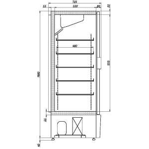 Шкаф морозильный Ариада R700LS (R290)