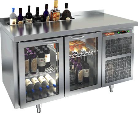 СТОЛ C ОХЛ.ШКАФОМ СО СТЕКЛ.ДВЕР.HICOLD SNG 11 HT V