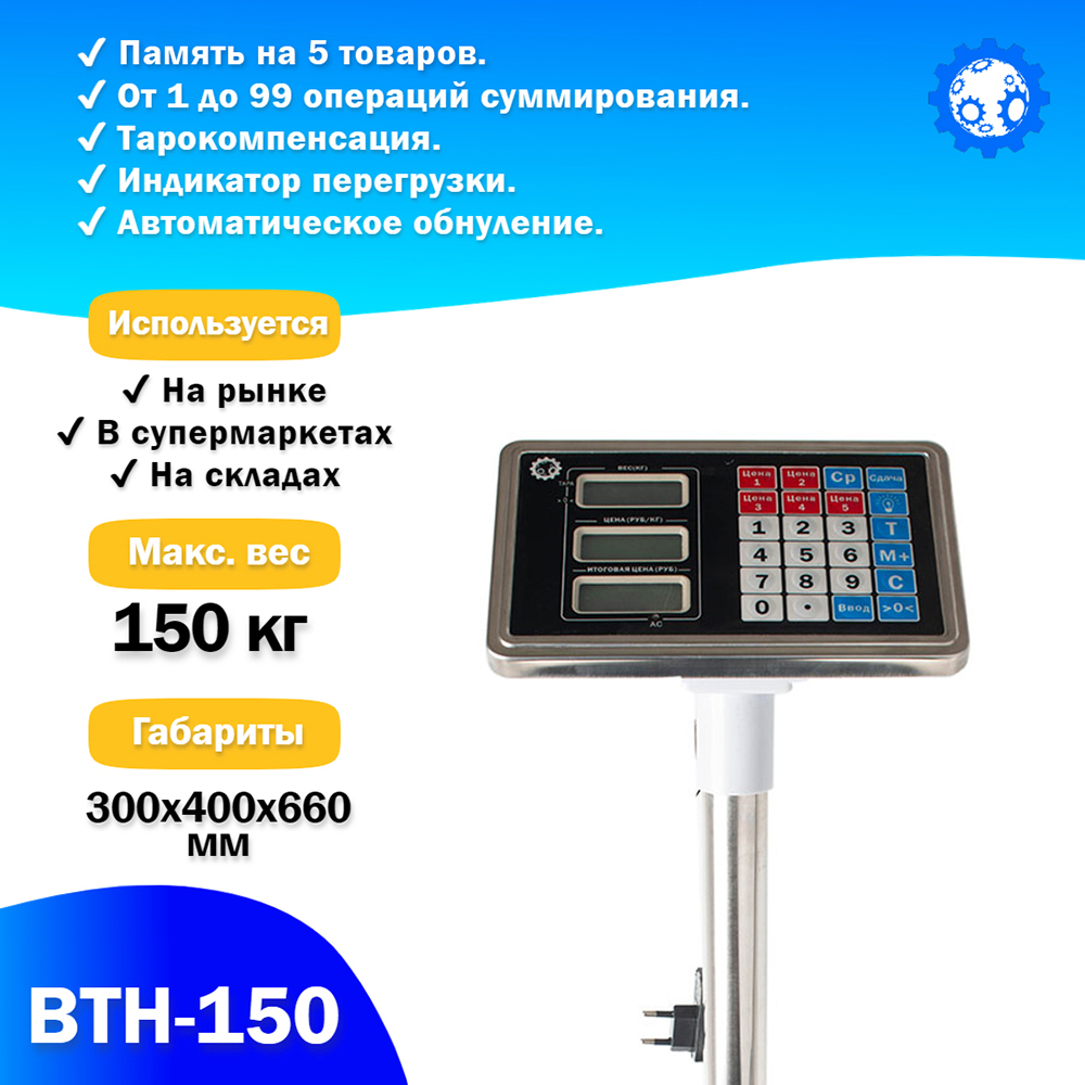 Весы товарные Foodatlas ВТН-150