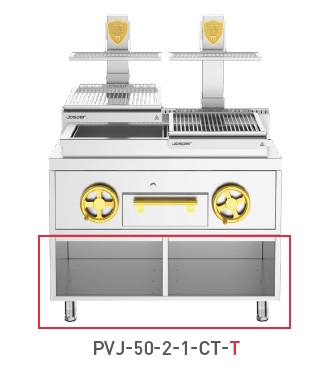 ГРИЛЬ ОТКРЫТЫЙ JOSPER BASQUE PVJ-50-2-1-CT-T