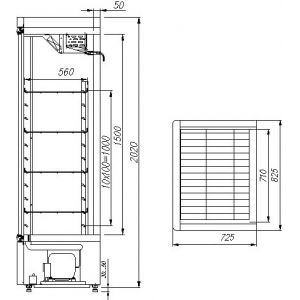 Шкаф холодильный ПОЛЮС R700С Carboma