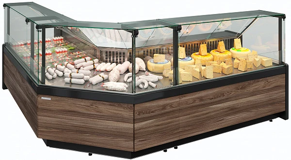 Холодильная витрина Полюс GC111 VV 1,5-1 динамика (газлифт, без боковин) 1008