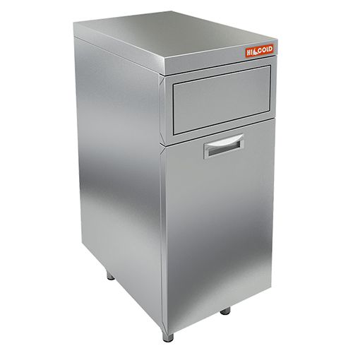 НБММБ-4/7В модуль барный с выдвижной секцией для мусорного бака с верхн. фартуком-вертушкой, 400х700