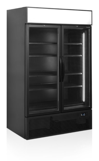 ШКАФ ХОЛОДИЛЬНЫЙ СО СТЕКЛОМ TEFCOLD FSC1200H BLACK