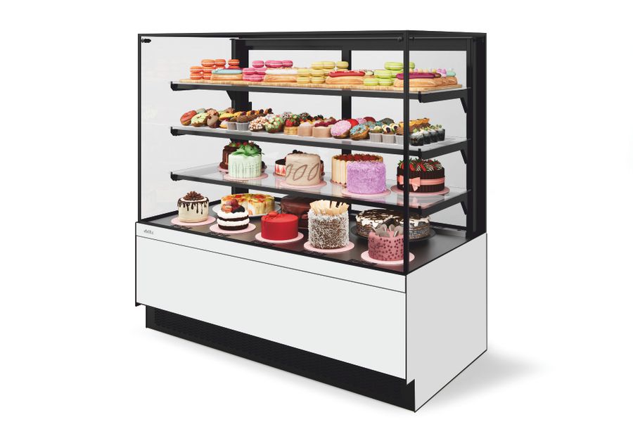 Витрина Кондитерская Vete II kub lux 90, Белый глянец (VG033.B9016)