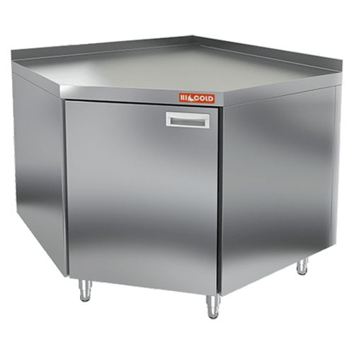 НБМСЗУН-6Б модуль барный - стол закрыт.с бортом угол наружн., 1000х1000х850мм, HICOLD RUS