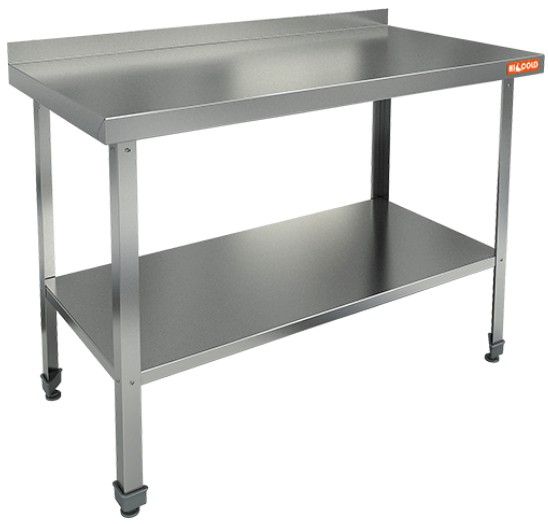 НСО-10/7БП ЭЦ стол произ. пристен. с полкой (оцин.угол.), HICOLD RUS