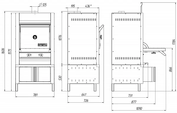 Гриль-ростер (хоспер) Vesta 25/23