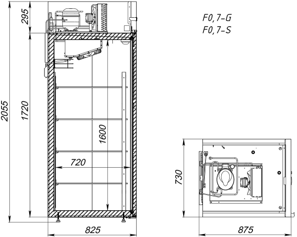 Шкаф морозильный Аркто F0,7-S