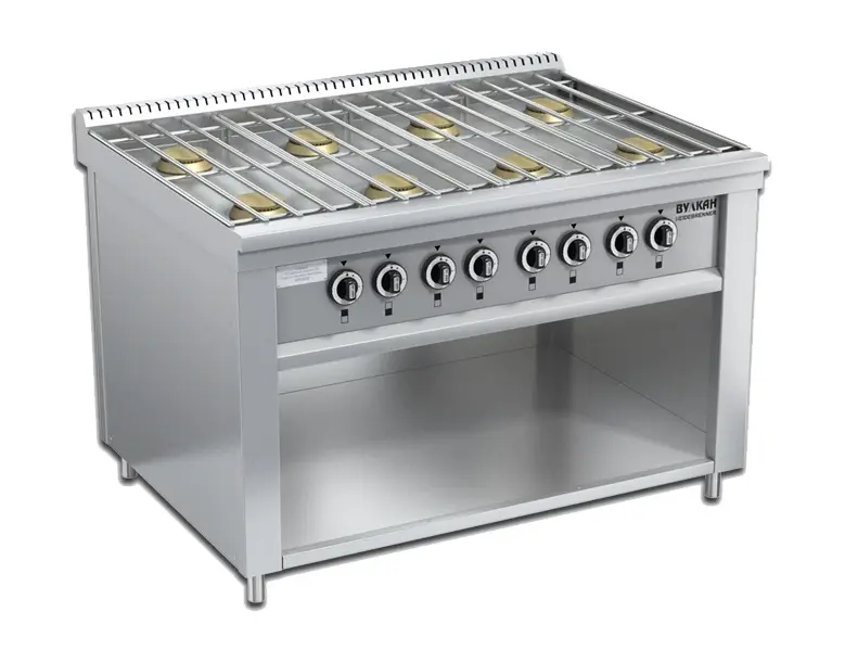 Плита ресторанная газовая Вулкан-Heidebrenner,  типа ПРГ, мод. ПРГ-IIA-8М «Standart» серия 900 арт. 824109