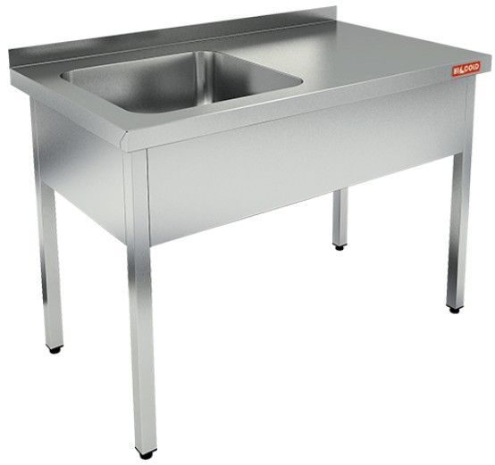НСО1М-16/7БЛ стол-моечная ванна, 1 секц. (500х500х300) слева, HICOLD RUS