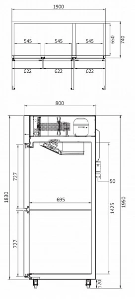 Комбинированный шкаф Turbo Air KRF65-6