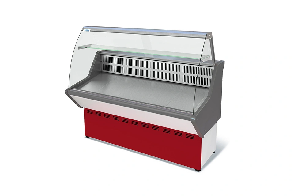 Витрина холодильная ВХС-1,0 Нова (с гнутым стеклом, нержавейка)