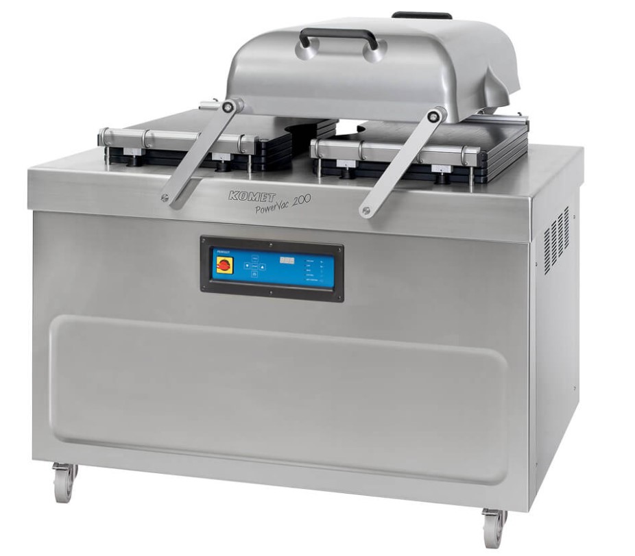 УПАКОВЩИК ВАКУУМНЫЙ KOMET ДВУХКАМЕРНЫЙ POWERVAC 200 + ГАЗАЦИЯ + ЗАПАЙКА И ОБРЕЗКА